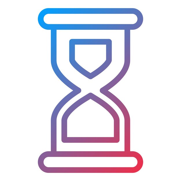 Diseño vectorial Estilo del icono del reloj de arena