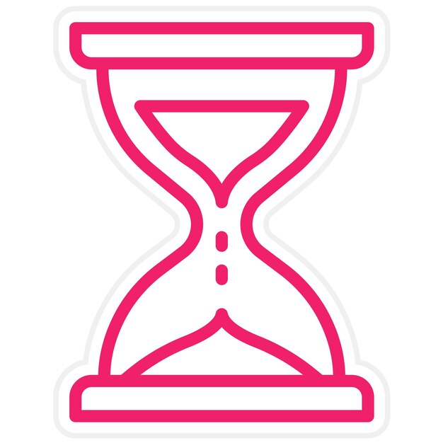 Diseño vectorial Estilo del icono del reloj de arena