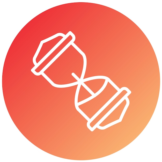 Diseño vectorial Estilo del icono del reloj de arena