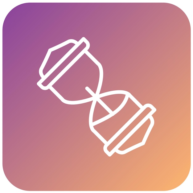 Diseño vectorial Estilo del icono del reloj de arena