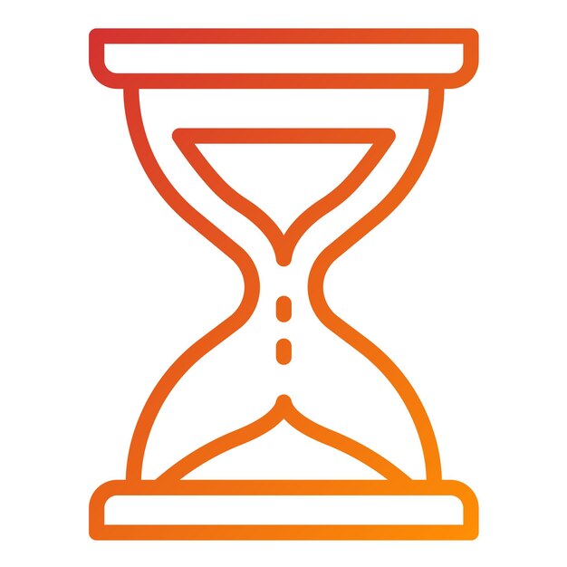 Diseño vectorial Estilo del icono del reloj de arena