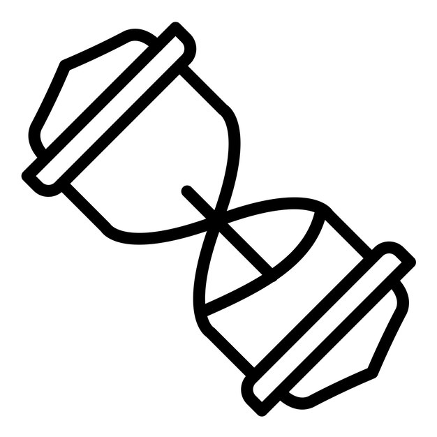 Diseño vectorial Estilo del icono del reloj de arena