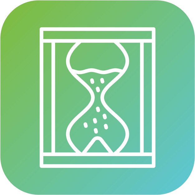 Diseño vectorial Estilo del icono del reloj de arena