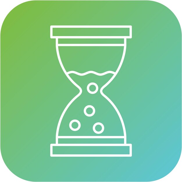 Diseño vectorial Estilo del icono del reloj de arena