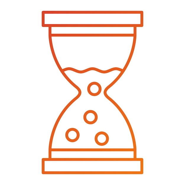 Diseño vectorial Estilo del icono del reloj de arena