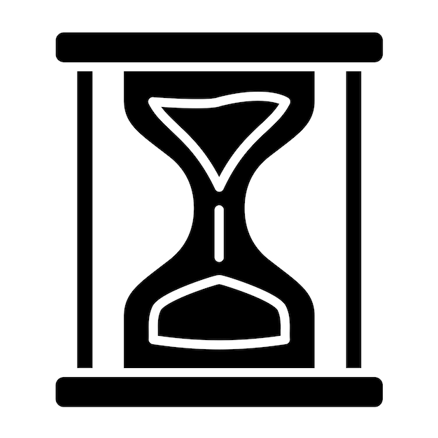 Diseño vectorial Estilo del icono del reloj de arena