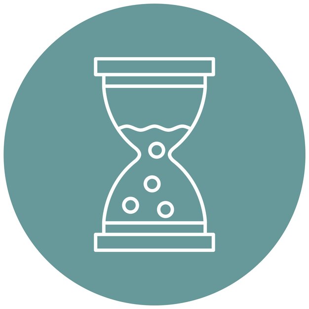 Diseño vectorial Estilo del icono del reloj de arena