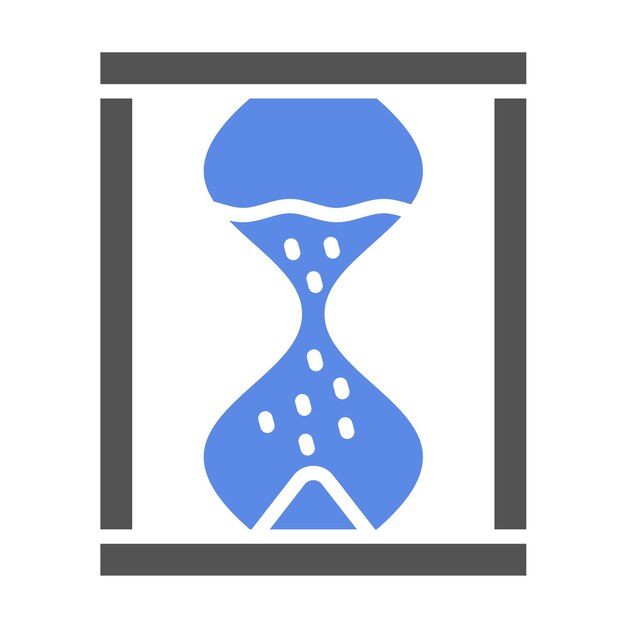 Diseño vectorial Estilo del icono del reloj de arena