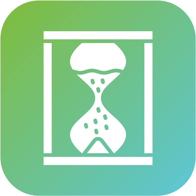 Diseño vectorial Estilo del icono del reloj de arena