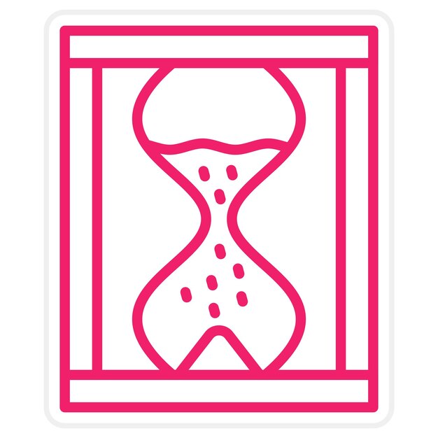 Diseño vectorial Estilo del icono del reloj de arena