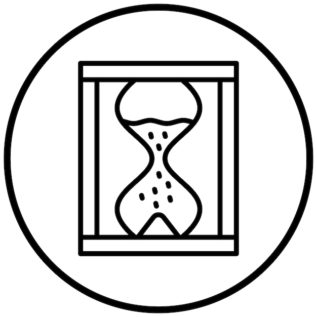 Diseño vectorial Estilo del icono del reloj de arena