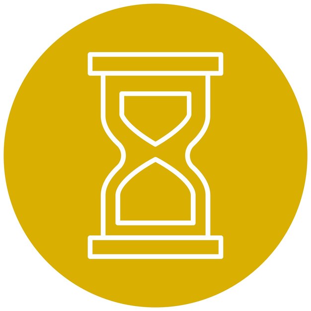 Diseño vectorial Estilo del icono del reloj de arena
