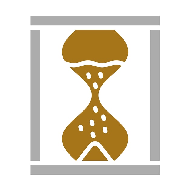Diseño vectorial Estilo del icono del reloj de arena