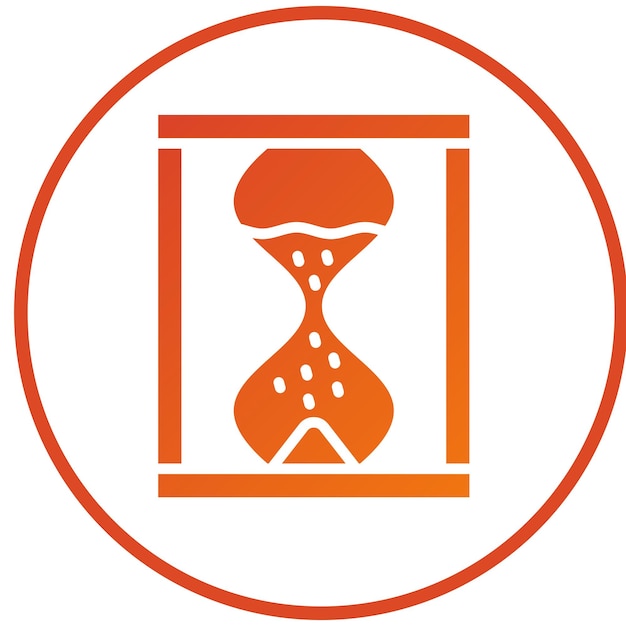 Diseño vectorial Estilo del icono del reloj de arena