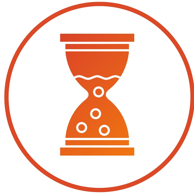 Diseño vectorial Estilo del icono del reloj de arena