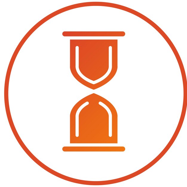 Diseño vectorial Estilo del icono del reloj de arena