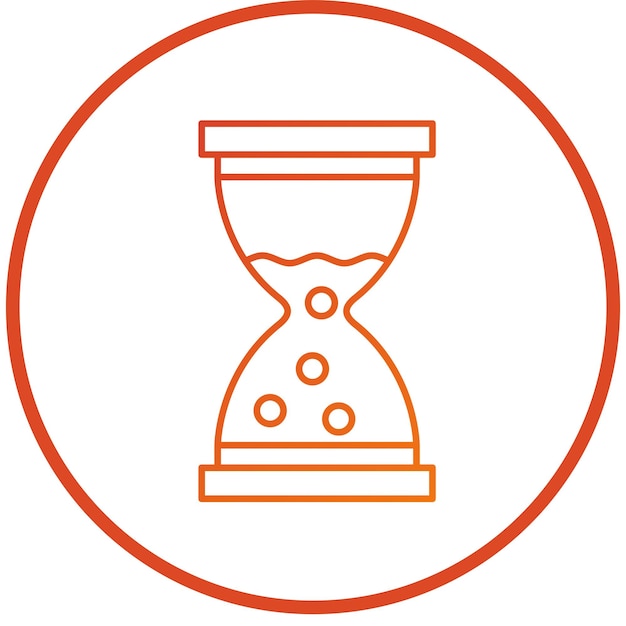 Diseño vectorial Estilo del icono del reloj de arena