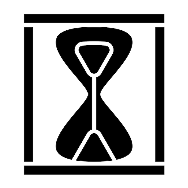 Diseño vectorial Estilo del icono del reloj de arena