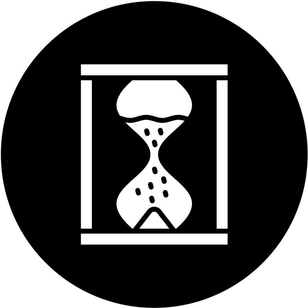 Diseño vectorial Estilo del icono del reloj de arena