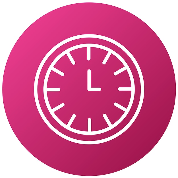 Diseño vectorial Estilo del icono del reloj del aula