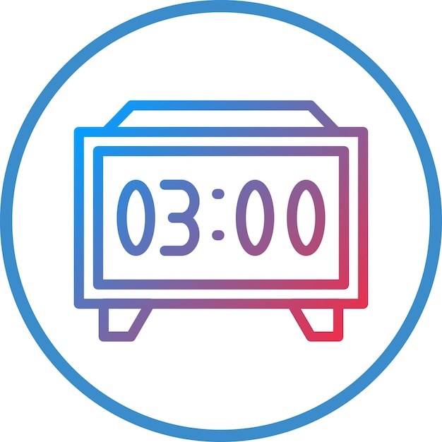 Diseño vectorial Estilo del icono del reloj digital