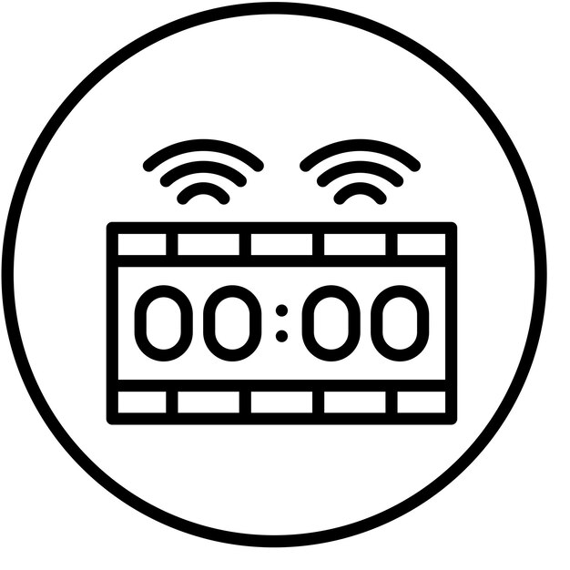 Diseño vectorial Estilo del icono del reloj digital