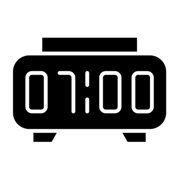 Diseño vectorial Estilo del icono del reloj digital