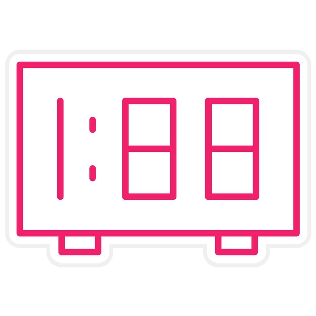 Diseño vectorial Estilo del icono del reloj digital