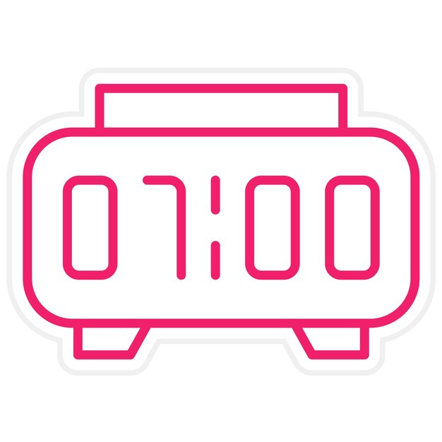 Diseño vectorial Estilo del icono del reloj digital