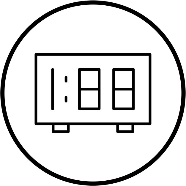 Diseño vectorial Estilo del icono del reloj digital