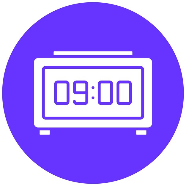 Diseño vectorial Estilo del icono del reloj digital