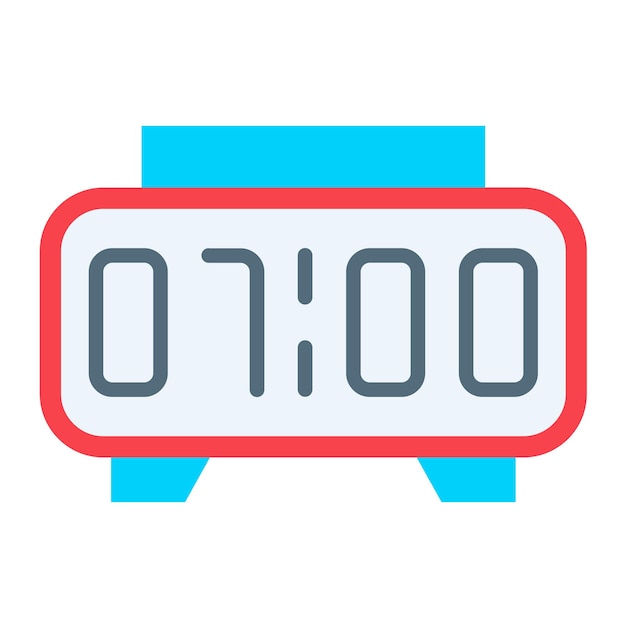 Diseño vectorial Estilo del icono del reloj digital