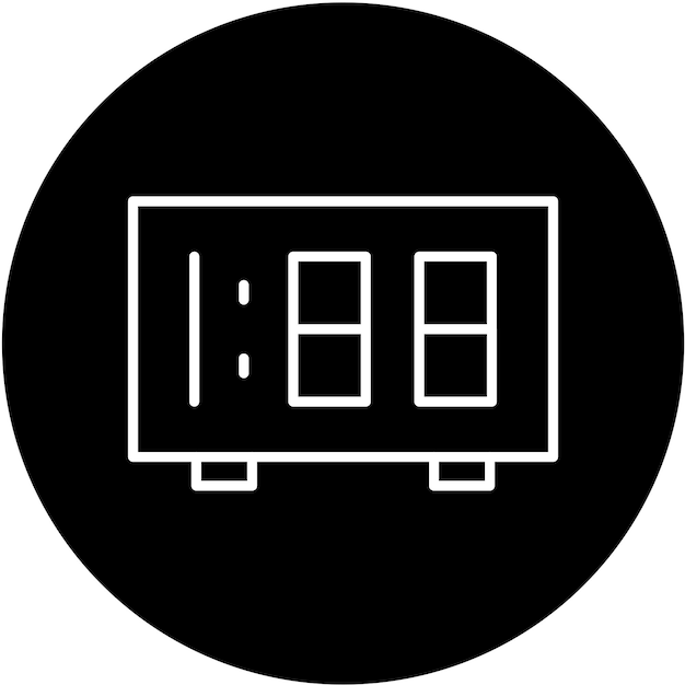 Diseño vectorial Estilo del icono del reloj digital