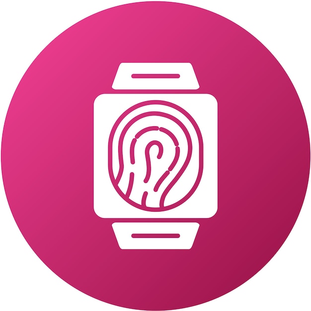 Diseño vectorial Estilo del icono del reloj inteligente biométrico