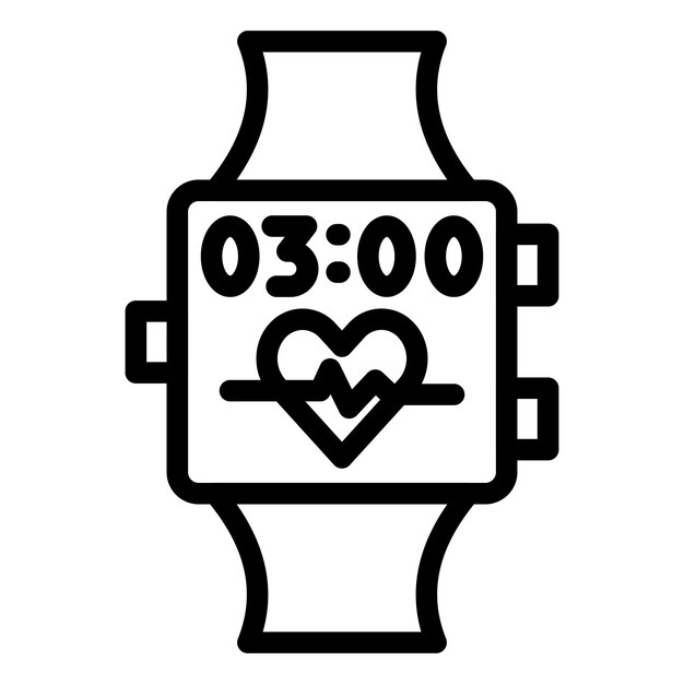 Diseño vectorial del estilo del icono del reloj inteligente