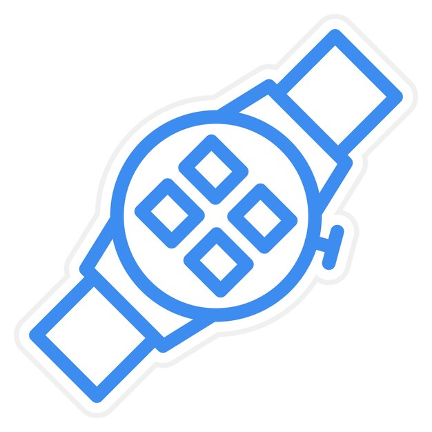 Diseño vectorial del estilo del icono del reloj inteligente