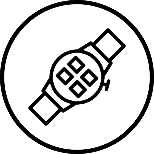 Diseño vectorial del estilo del icono del reloj inteligente