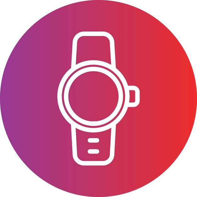 Diseño vectorial del estilo del icono del reloj inteligente