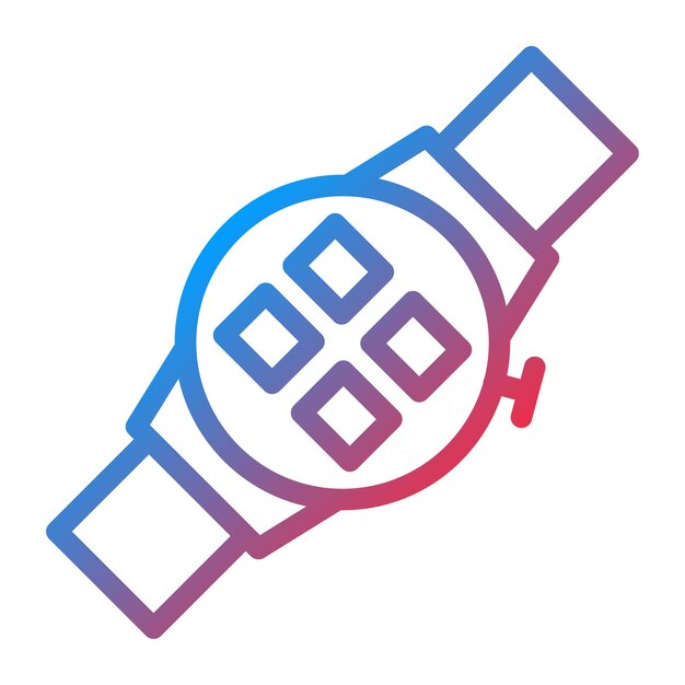 Diseño vectorial del estilo del icono del reloj inteligente