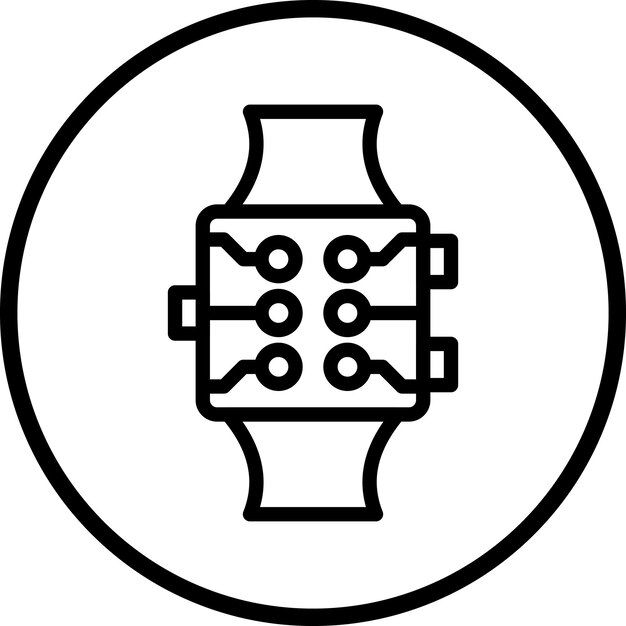 Diseño vectorial del estilo del icono del reloj inteligente