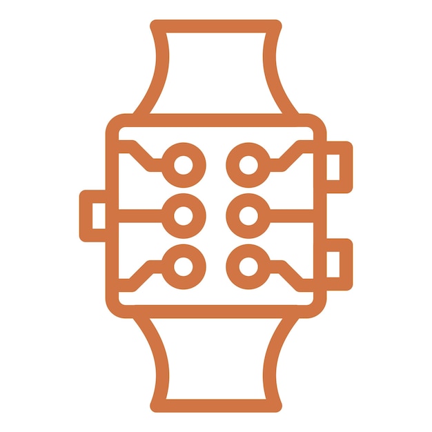 Diseño vectorial del estilo del icono del reloj inteligente