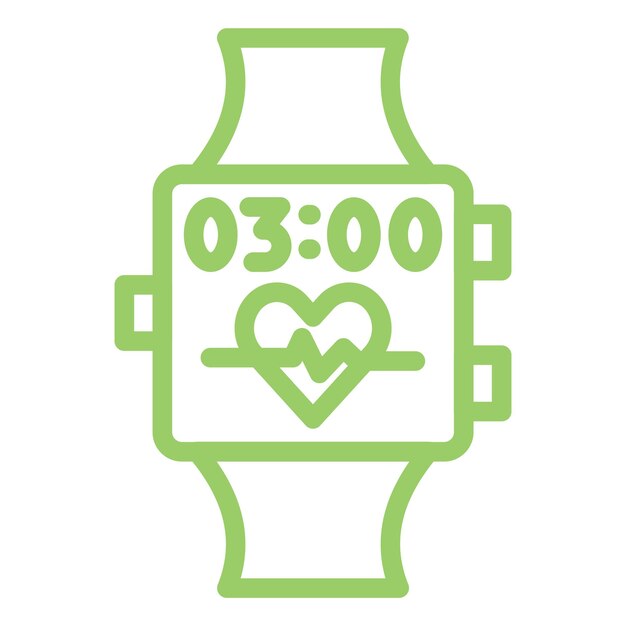 Diseño vectorial del estilo del icono del reloj inteligente