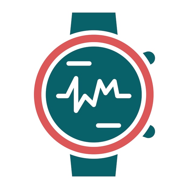 Diseño vectorial del estilo del icono del reloj inteligente