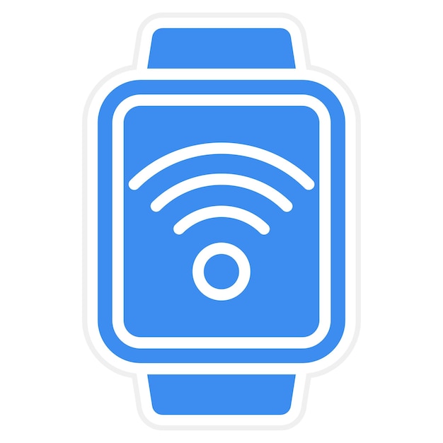 Diseño vectorial del estilo del icono del reloj inteligente