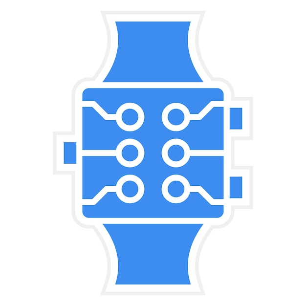 Diseño vectorial del estilo del icono del reloj inteligente