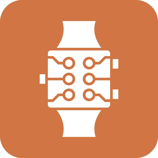Diseño vectorial del estilo del icono del reloj inteligente