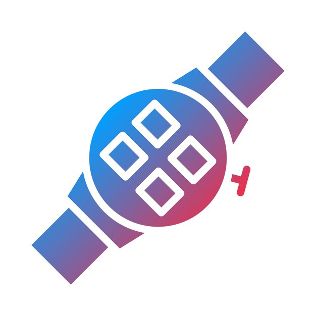 Diseño vectorial del estilo del icono del reloj inteligente