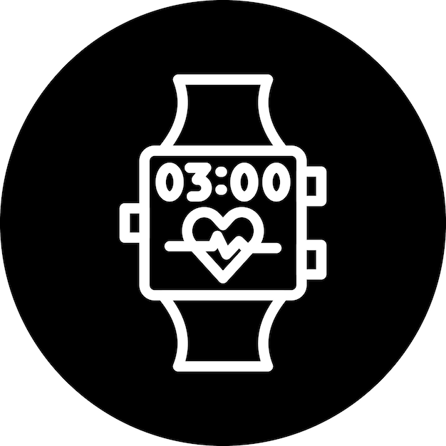 Diseño vectorial del estilo del icono del reloj inteligente