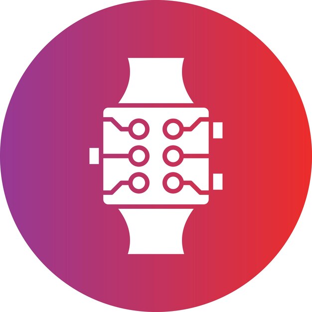 Diseño vectorial del estilo del icono del reloj inteligente