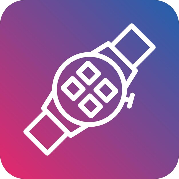 Diseño vectorial del estilo del icono del reloj inteligente